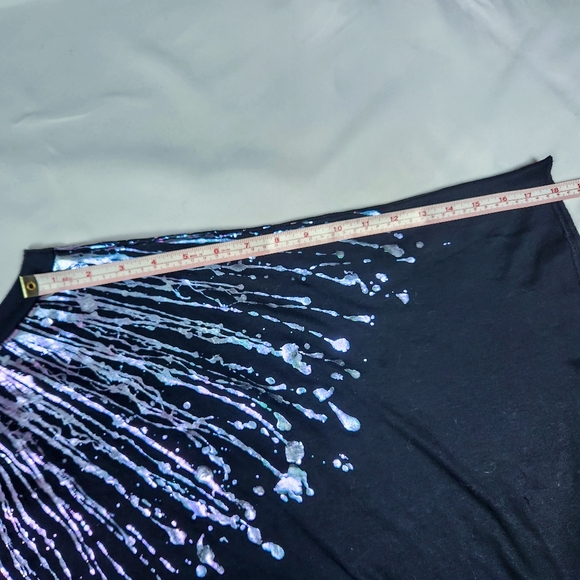 Hand Painted Lana Rogers Oversized Tunic/Dress w/Purple Metalic Splatter Design - Picture 10 of 10